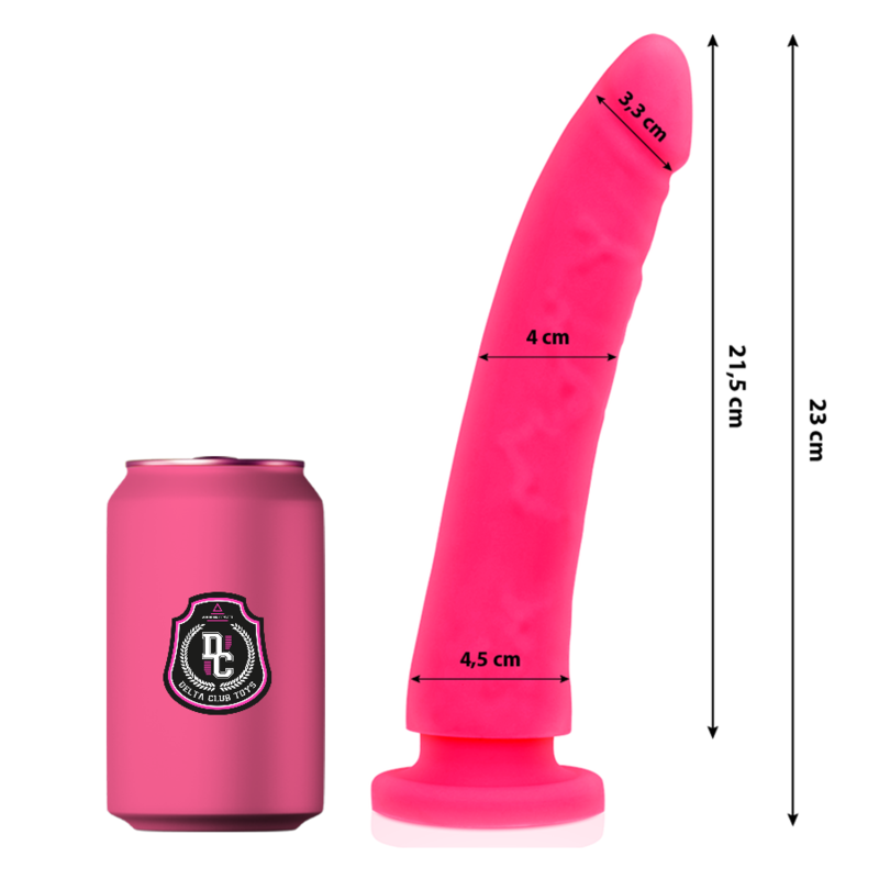 DELTA CLUB - ZABAWKI ROZOWE DILDO MEDYCZNE SILIKONOWE 23 CM -O- 4.5 CM