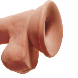 KING COCK - PLUS DILDO 3D Z KULKAMI 17 CM