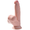 KING COCK - PLUS 3D DILDO KOCHAJACE KULKI 15,2 CM JASNA SKORA