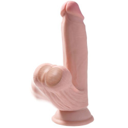 KING COCK - PLUS 3D DILDO KOCHAJACE KULKI 15,2 CM JASNA SKORA