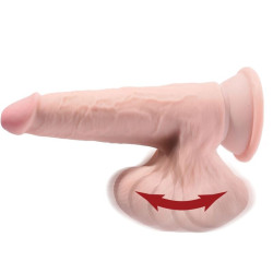 KING COCK - PLUS 3D DILDO KOCHAJACE KULKI 15,2 CM JASNA SKORA
