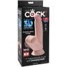 KING COCK - PLUS 3D DILDO KOCHAJACE KULKI 15,2 CM JASNA SKORA