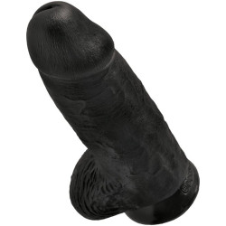 KING COCK - PULCHNY DILDO REALISTYCZNE 23 CM CZARNY