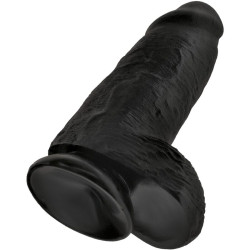 KING COCK - PULCHNY DILDO REALISTYCZNE 23 CM CZARNY