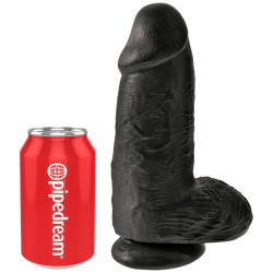 KING COCK - PULCHNY DILDO REALISTYCZNE 23 CM CZARNY