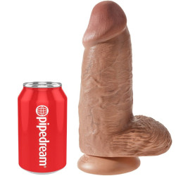 KING COCK - PECHY DILDO REALISTYCZNE 23 CM KARMEL