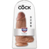 KING COCK - PECHY DILDO REALISTYCZNE 23 CM KARMEL