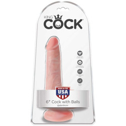 KING COCK - DILDO REALISTYCZNE Z KULKAMI 13,5 CM LEKKI