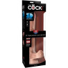 KING COCK - DILDO REALISTYCZNE Z KULKAMI 3D 24,8 CM SWIATLA
