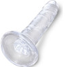 KING COCK - JASNY DILDO REALISTYCZNE 15,5 CM PRZEZROCZYSTY