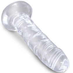 KING COCK - JASNY DILDO REALISTYCZNE 15,5 CM PRZEZROCZYSTY