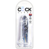 KING COCK - JASNY DILDO REALISTYCZNE 15,5 CM PRZEZROCZYSTY