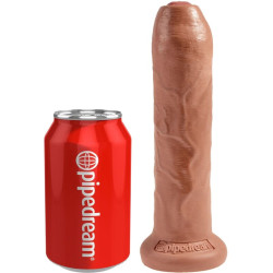 KING COCK - NIECIETY DILDO REALISTYCZNE 17,8 CM KARMEL