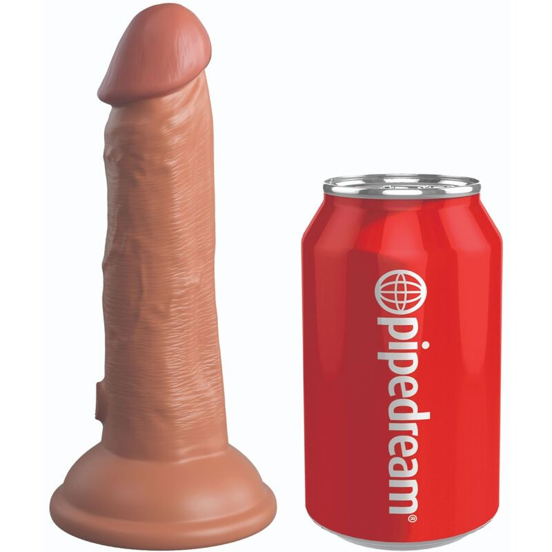 KING COCK - ELITE REALISTYCZNE SILIKONOWE DILDO 15,2 CM KARMEL