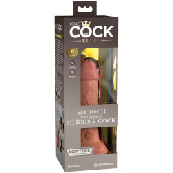 KING COCK - ELITE REALISTYCZNE SILIKONOWE DILDO 15,2 CM KARMEL