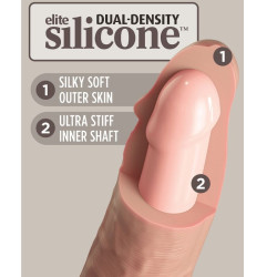 KING COCK - ELITE REALISTYCZNY SILIKONOWY DILDO 15,2 CM