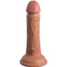 KING COCK - ÉLITE DILDO REALÍSTICO VIBRADOR & SILICONA 15.2 CM CARAMELO