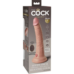 KING COCK - ELITE REALISTYCZNY WIBRATOR DILDO I SILIKONOWY PILOT 17,8 CM