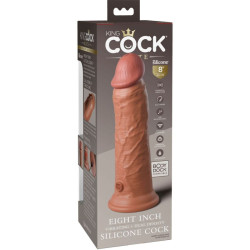KING COCK - ELITE REALISTYCZNE DILDO WIBRACYJNO-SILIKONOWE 20,3 CM KARMEL
