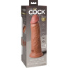 KING COCK - ELITE REALISTYCZNE DILDO WIBRACYJNO-SILIKONOWE 20,3 CM KARMEL