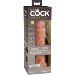 KING COCK - ELITE REALISTYCZNE DILDO WIBRACYJNO-SILIKONOWE 20,3 CM KARMEL