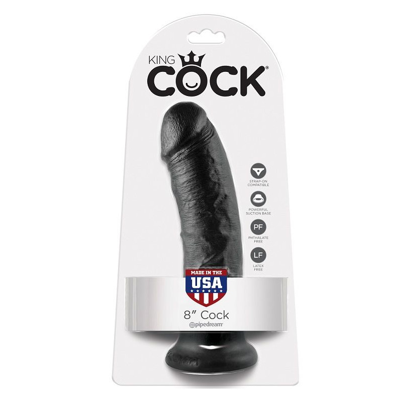 KING COCK - 8 DILDO BLACK 20.3 CM