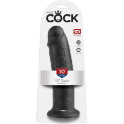 KING COCK - 10 DILDO CZARNYCH 25 CM