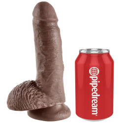 KING COCK - 7 DILDO BRAZOWYCH Z KULKAMI 17,8 CM