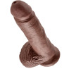 KING COCK 8" COCK BROWN WITH BALLS 20.3 CM