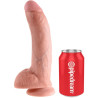 KING COCK - 9 MIES DILDO Z KULKAMI 22,9 CM