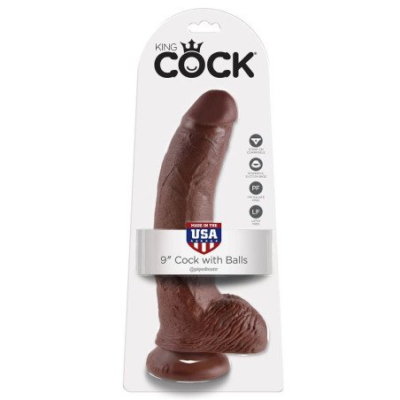 KING COCK - 9 DILDO BRAZOWYCH Z KULKAMI 22,9 CM