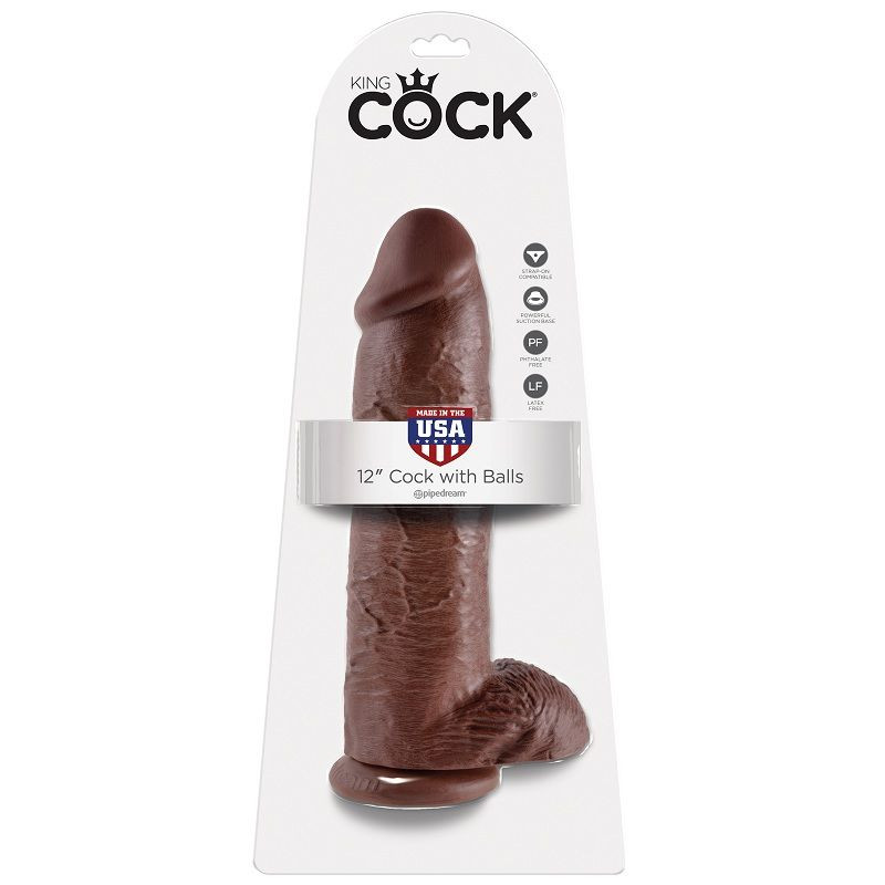 KING COCK - 12 DILDO BRAZOWYCH Z KULKAMI 30,48 CM