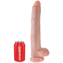 KING COCK - DILDO Z KULKAMI 35,6 CM MIESA