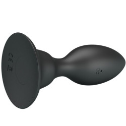 MR PLAY - PLUG ANAL CON VIBRACIÓN NEGRO CONTROL REMOTO