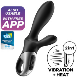 SATISFYER - HEAT CLIMAX+ APLIKACJA WIBRATOR ANALNY CZARNA