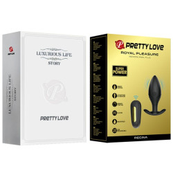 PRETTY LOVE - REGINA WIBRATOR Z WTYCZKA ANALNA, CZARNY