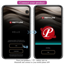 PRETTY LOVE - KOREK ANALNY STEROWANY APLIKACJA JEFFERSON CZARNY