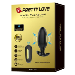 PRETTY LOVE - WIBRATOR ANALNY KELLY PLUG LADOWANY CZARNY
