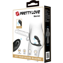 PRETTY LOVE - WARREN CZARNY PIERSCIEN ANALNY I WIBRATOR