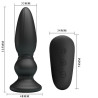 MR PLAY - MOCNY WIBRATOR ZDALNIE STEROWANY WTYCZK ANALNY CZARNY