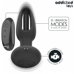 ADDICTED TOYS - PLUG ANAL AVEC LANGUE VIBRANTE ET TÉLÉCOMMANDE