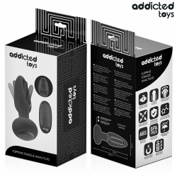 ADDICTED TOYS - ANAL PLUG WITH VIBRATING TONGUE AND REMOTE CONTROL
