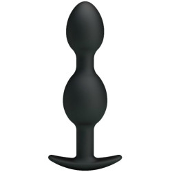 PRETTY LOVE - SILIKONOWE KULKI ANALNE 12,5 CM CZARNE
