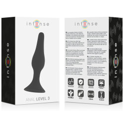 INTENSE - POZIOM ANALNY 3 12,5CM CZARNY