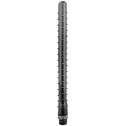 ALL BLACK - PRAZKOWANY SILIKON ANALNY PRYSZNICOWY 27 CM