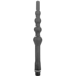 ALL BLACK - SILIKON ANALNY PRYSZNICOWY Z KORALIKAMI 27 CM