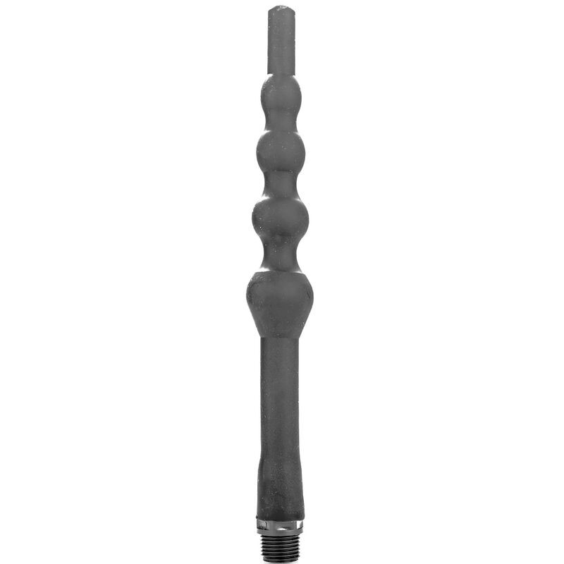ALL BLACK - DOCCIA ANALE CON PERLINE IN SILICONE 27 CM ALL BLACK - DOCCIA ANALE CON PERLINE IN SILICONE 27 CM