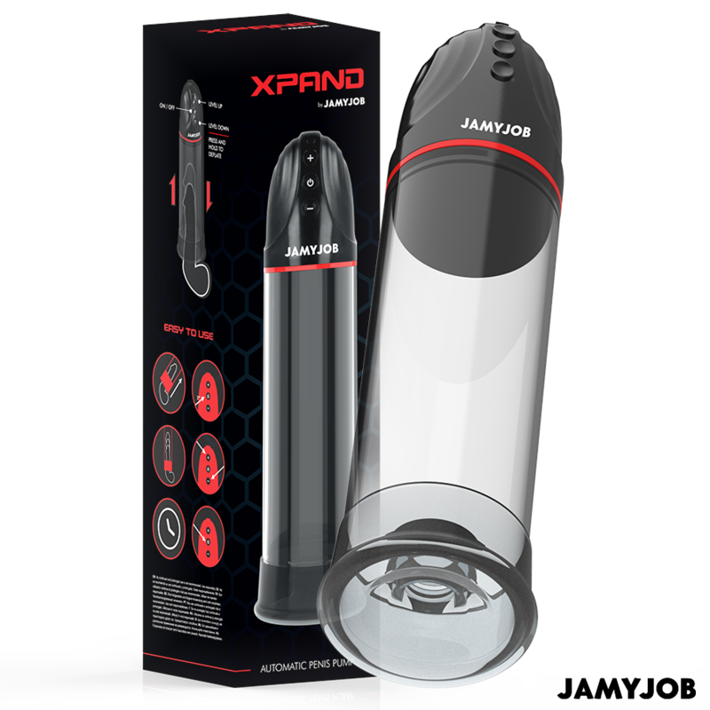 JAMYJOB - XPAND AUTOMATYCZNA POMPA 3 POZIOMY STYMULUJĄCYCH FAL SZARY