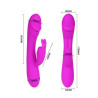 PRETTY LOVE - INTELIGENTNY WIBRATOR Z KROLIKIEM 30 TRYBOW LOWCY