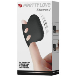 PRETTY LOVE - FLIRTACYJNY STEWARD CZARNY NAPARSTEK WIBRUJACY